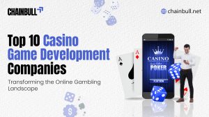 Blog banner on Top 10 Casino Game Development Companies Transforming the Online Gambling Landscape