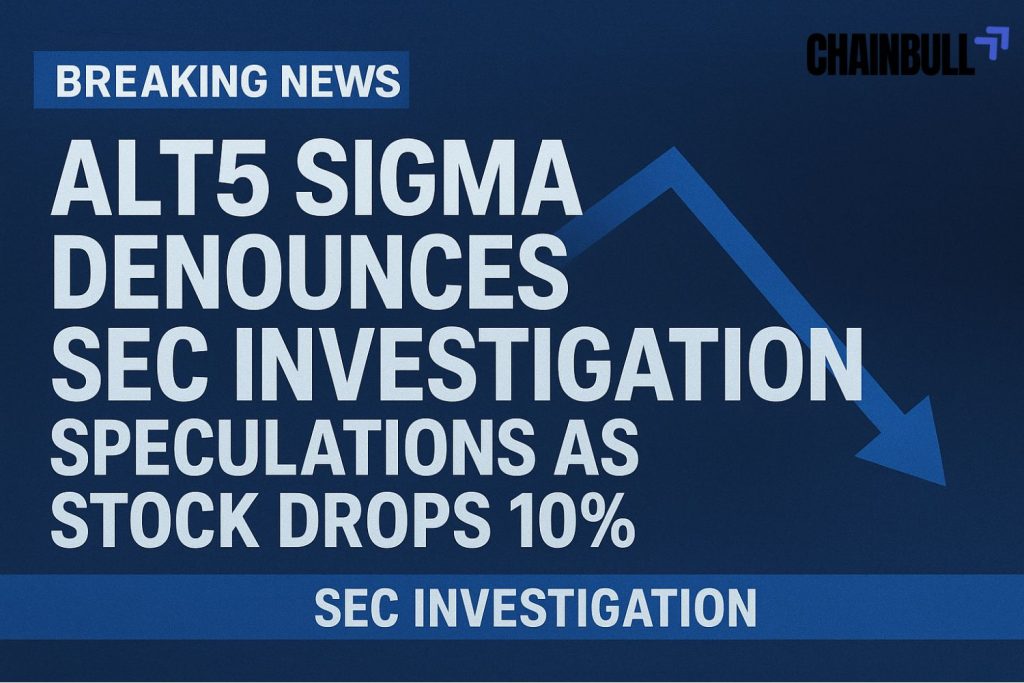 Blog banner on ALT5 Sigma Denounces SEC Investigation Speculations as Stock Drops 10%