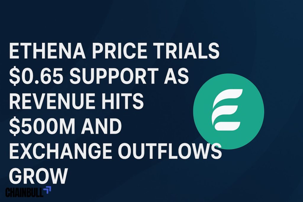 News banner on Ethena Price Trials $0.65 Support as Revenue Hits $500M and Exchange Outflows Grow