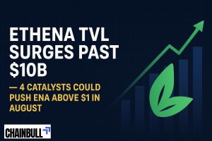 News banner for Ethena TVL Surges Past $10B — 4 Catalysts Could Push ENA Above $1 in August
