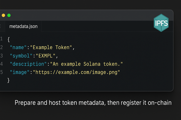 Screenshot of prepare abd host token metadata