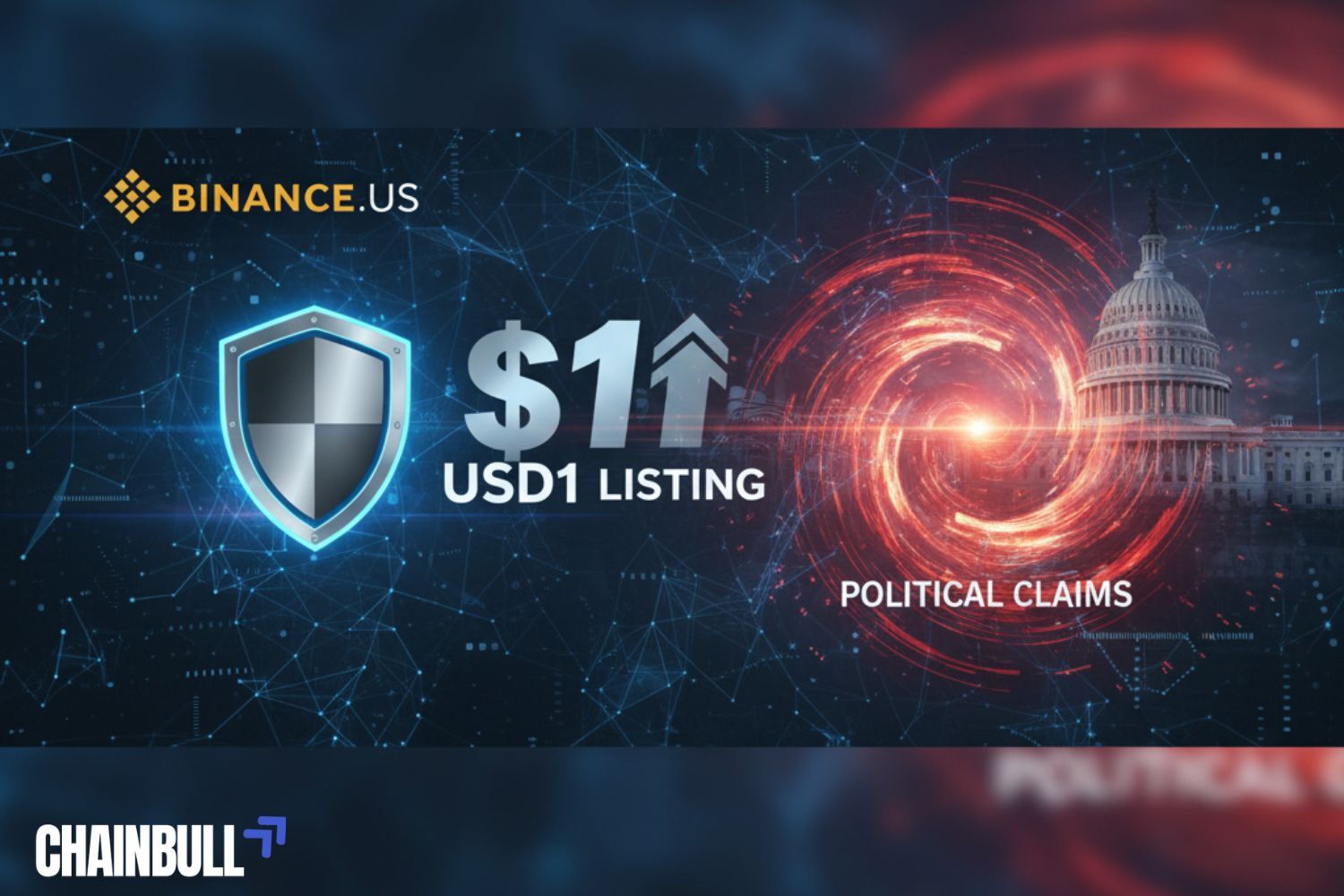 This image describes Binance.US Defends USD1 Listing