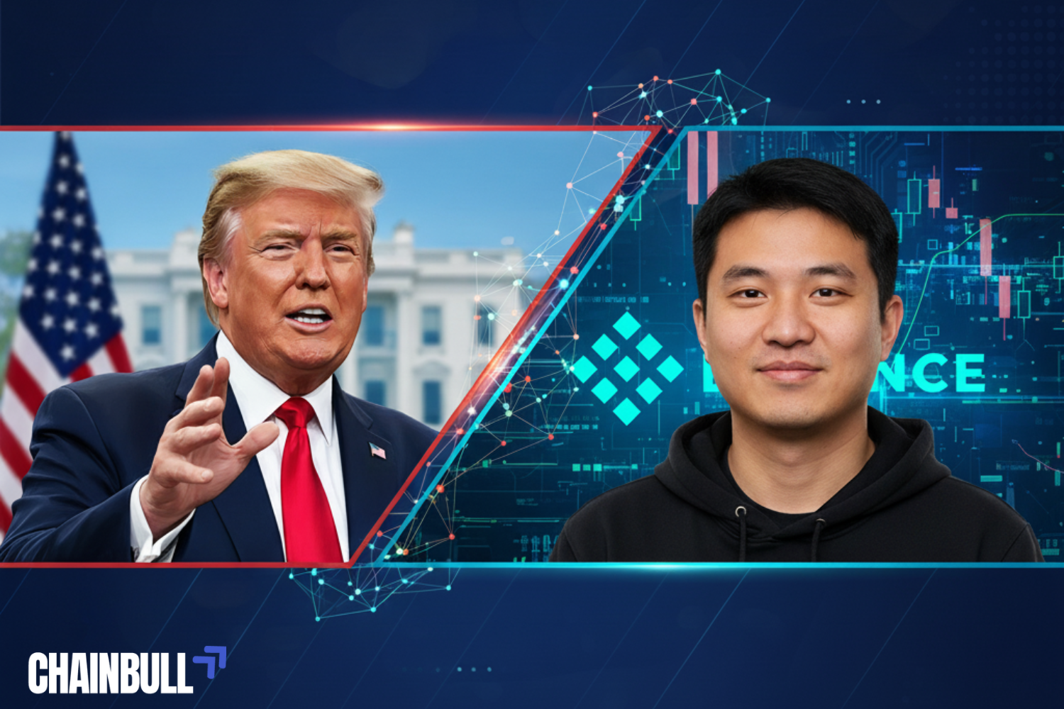 News banner on Donald Trump Backs Binance Founder CZ, Calls Pardon Justified