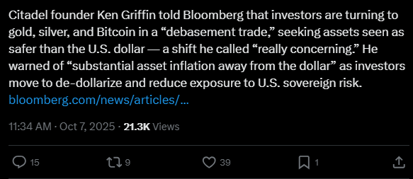 Citadel’s Ken Griffin Warns