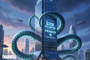 this image describes Kraken Hits $20B Valuation