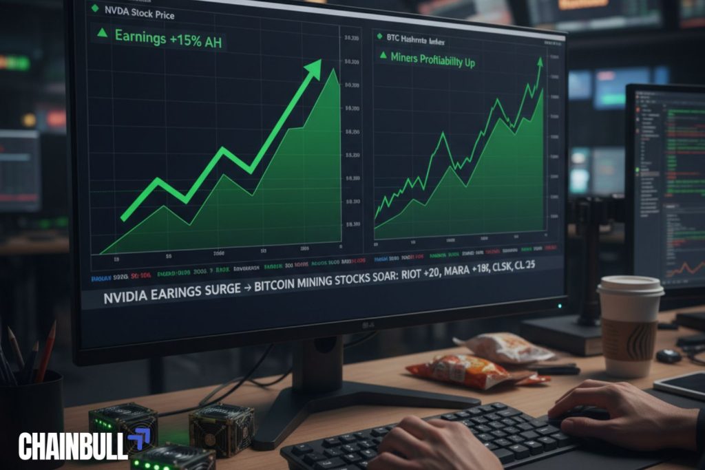 this image describes Nvidia Earnings Boost Bitcoin Miners After Hours