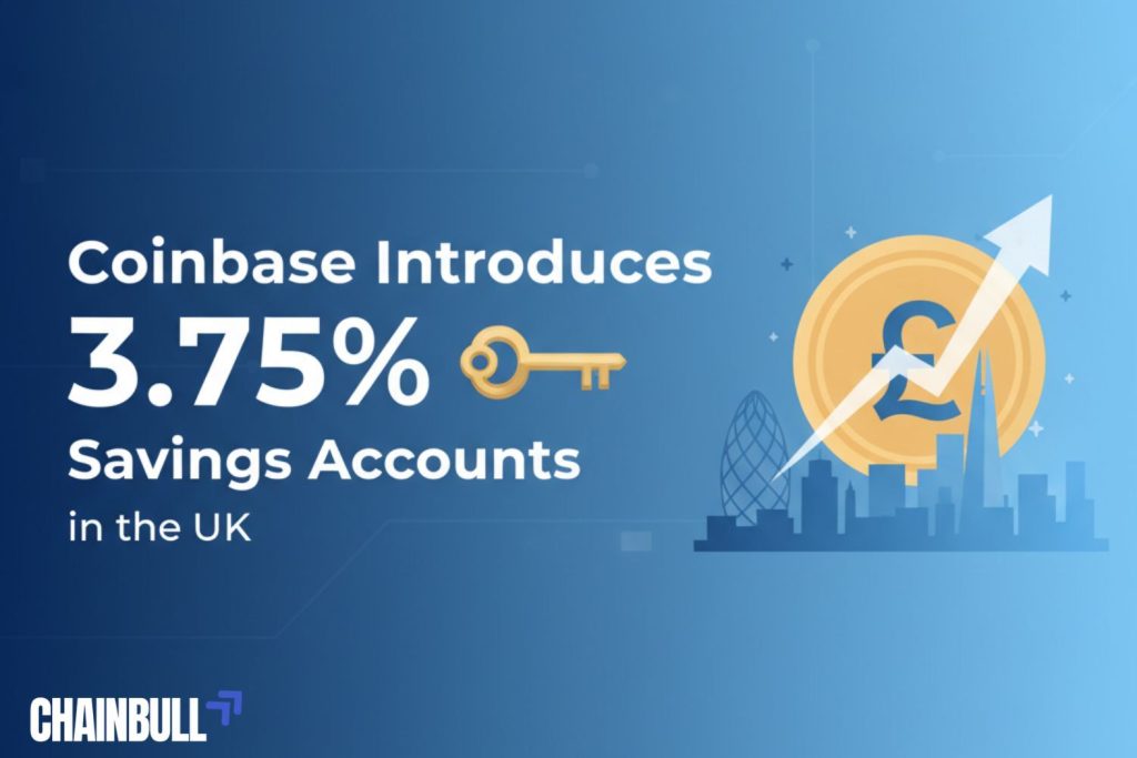 this image describes Coinbase Introduces 3.75% Savings Accounts in the UK