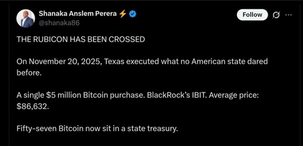 News on Texas Invests $5M in BlackRock Bitcoin ETF, Eyes Self-Custody