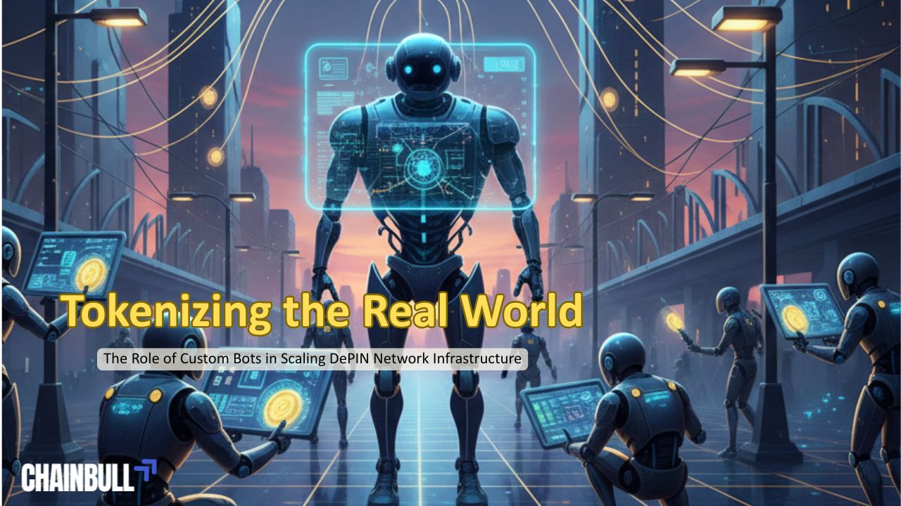 Blog banner on Tokenizing the Real World: The Role of Custom Bots in Scaling DePIN Network Infrastructure