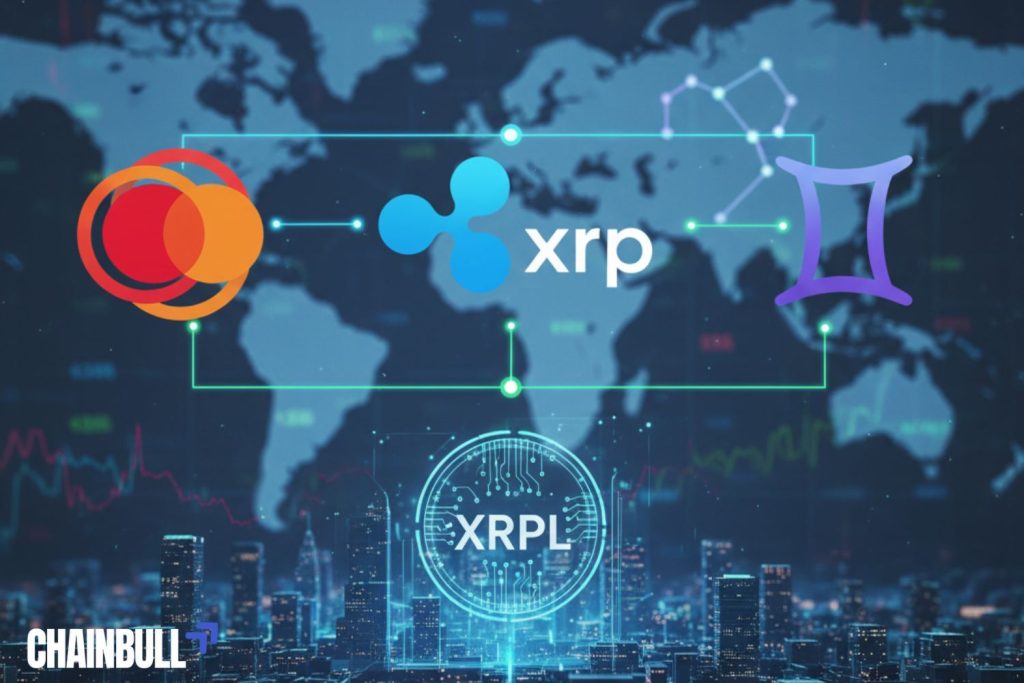 this image decribes Mastercard, Ripple, and Gemini to Pilot XRPL
