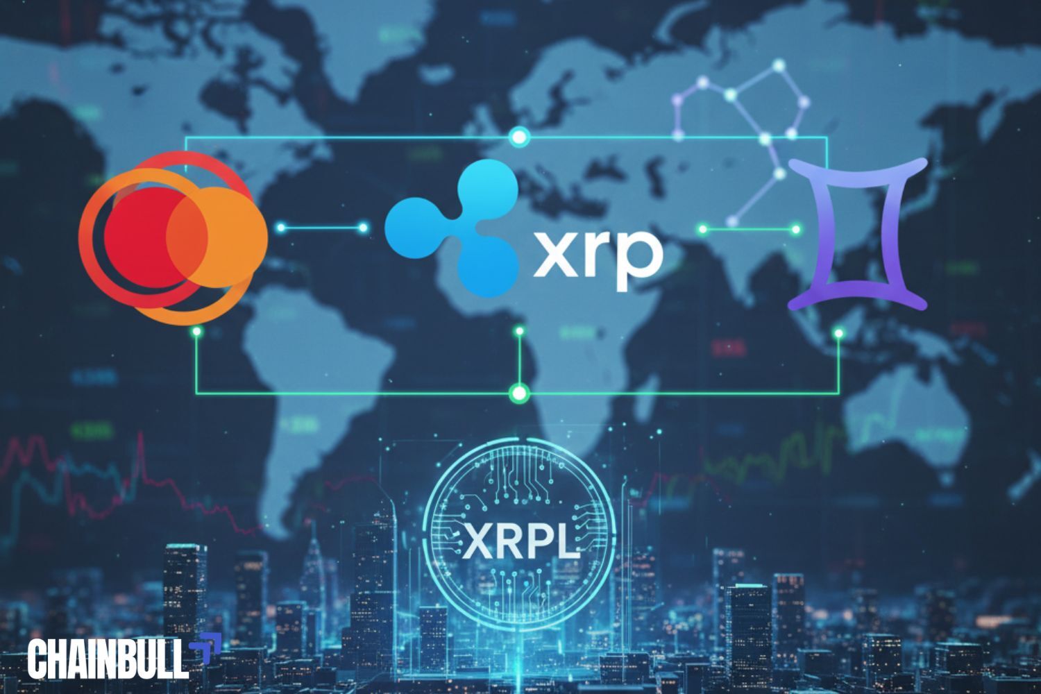 this image decribes Mastercard, Ripple, and Gemini to Pilot XRPL