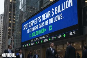 this image describes Spot XRP ETFs Near $1 Billion