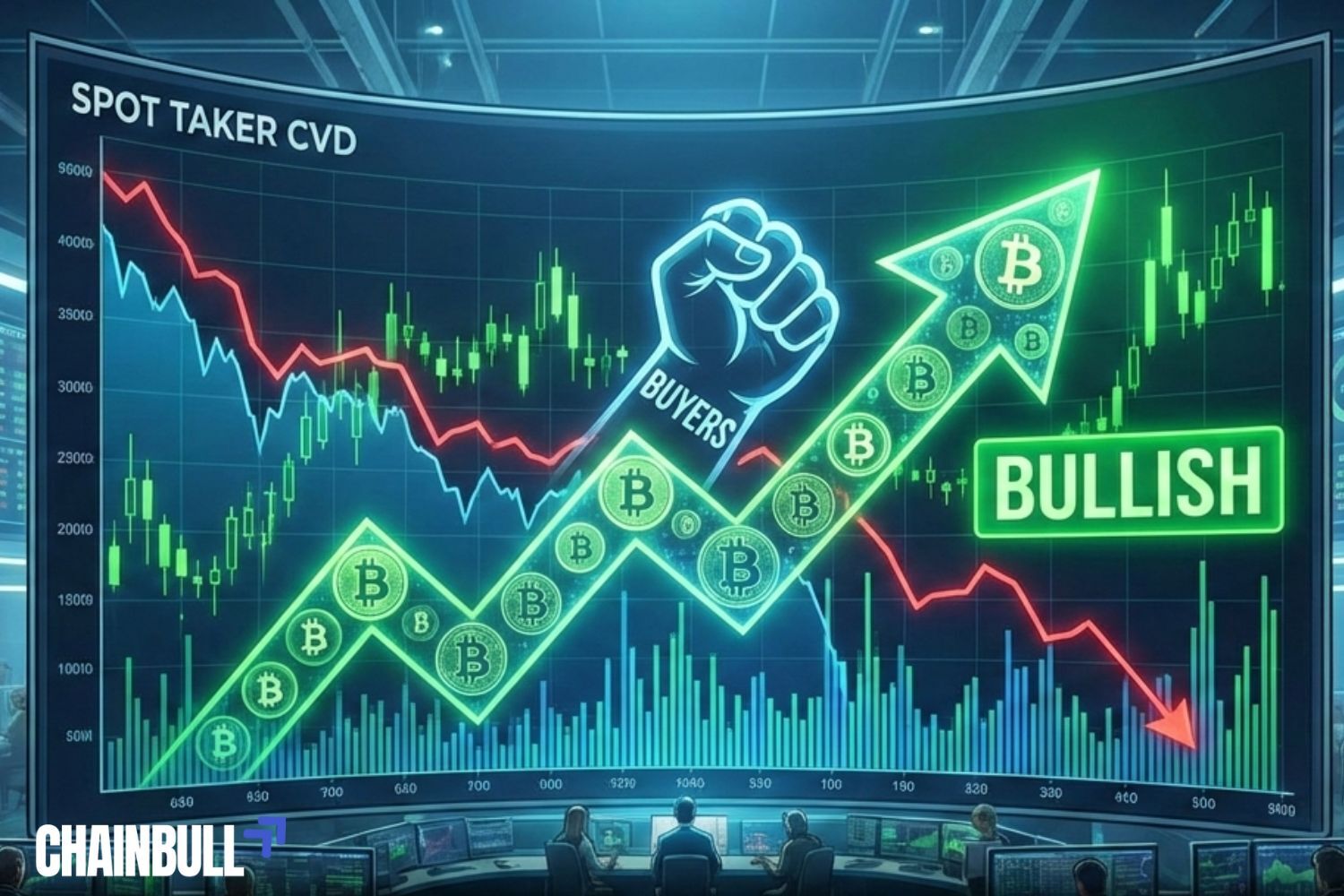 this image describes Bitcoin buyers regain control as Spot
