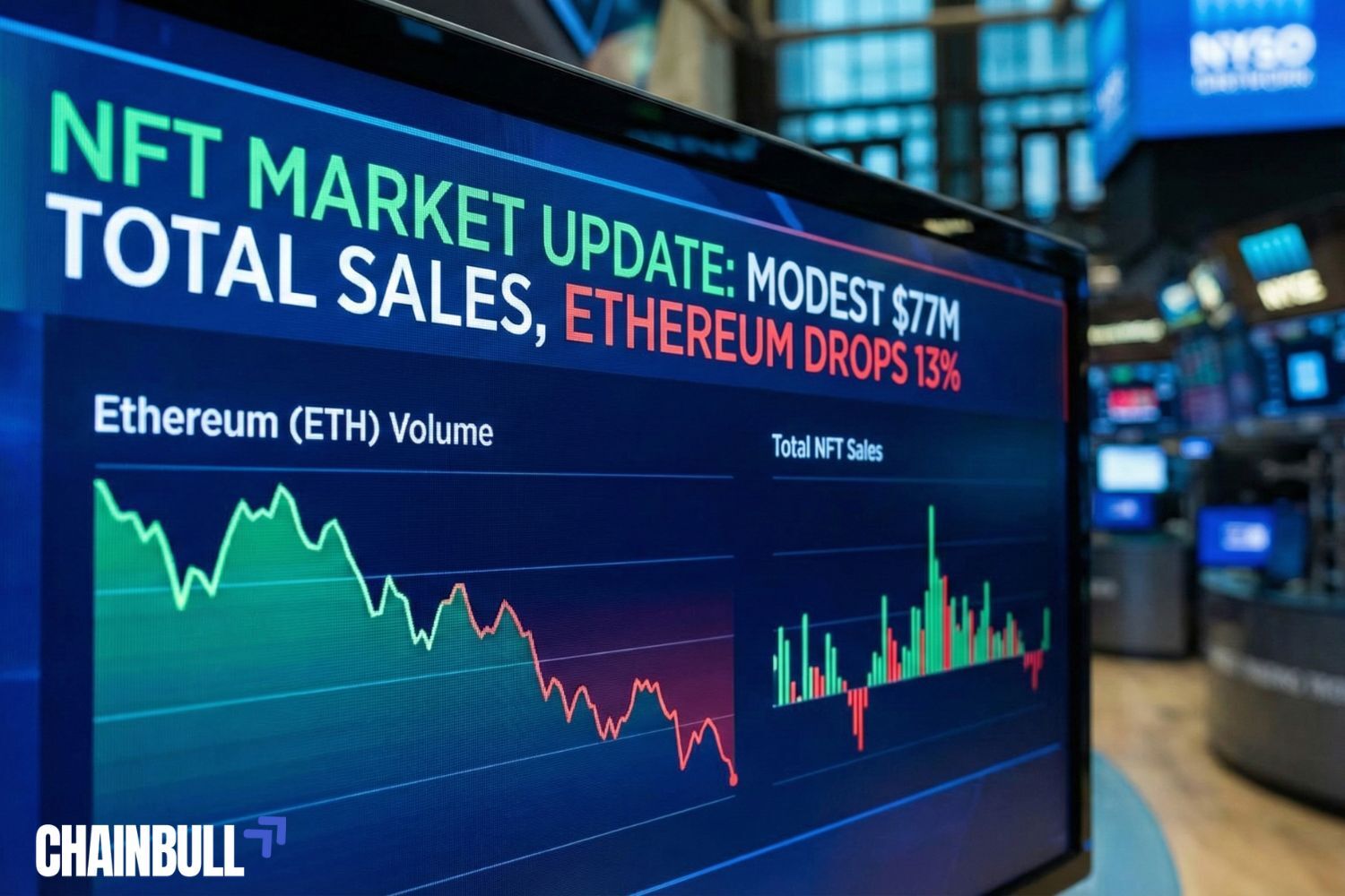 this image describes NFT Sales Show Modest $77M