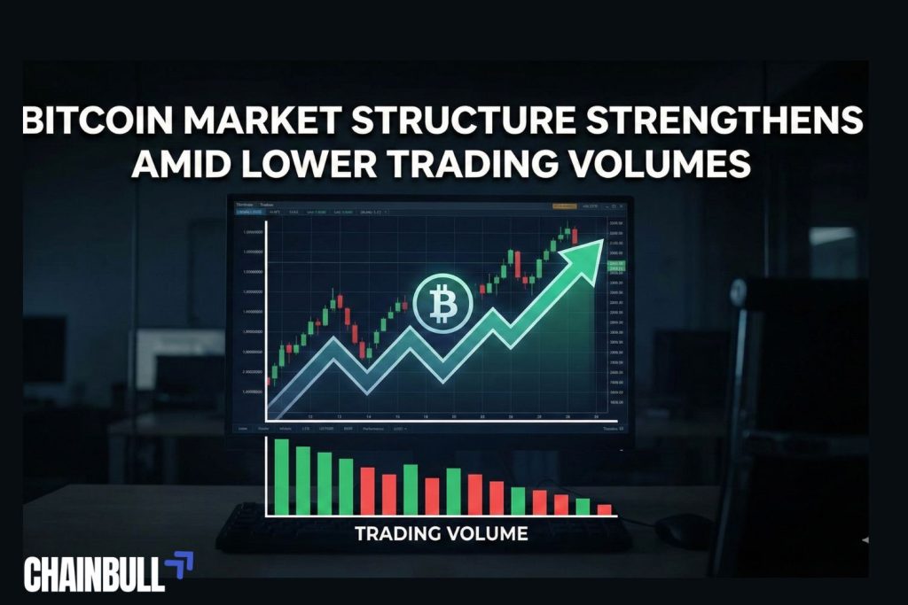 this image describes Bitcoin market structure strengthens
