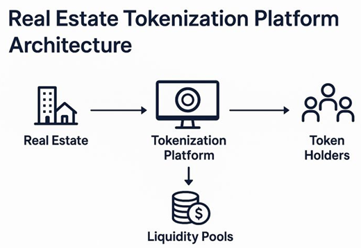 Image describing Real Estate Tokenization platform architecture