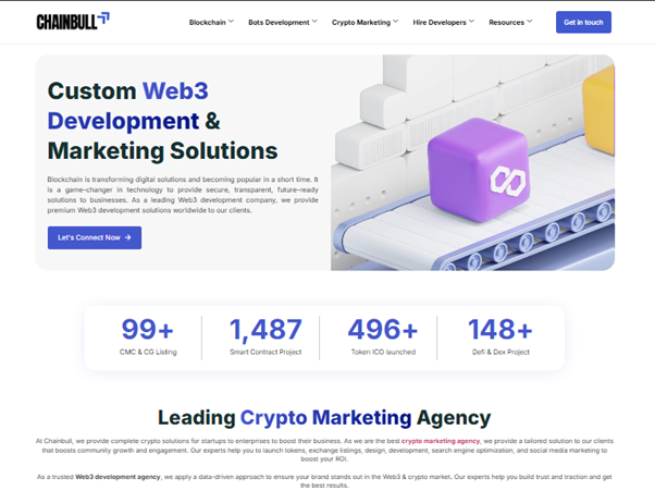 Banner from chainbull website