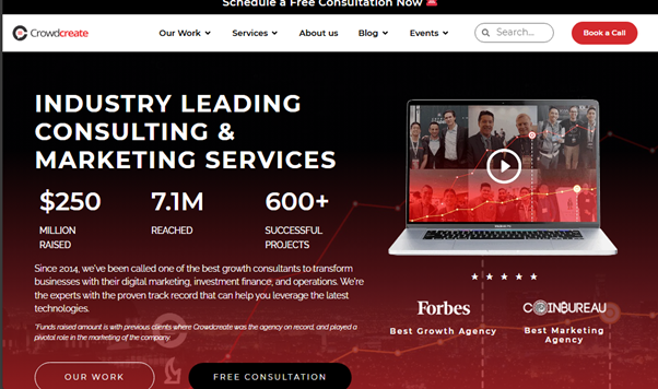 image banner on Crowdcreate website