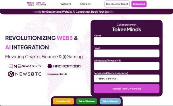Image banner from TokenMinds website