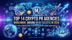 Image by Nano banana on Top 14 Crypto PR Agencies Worldwide: Driving Web3 Success in 2026